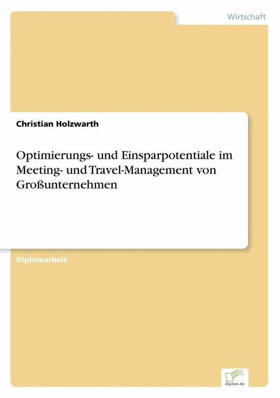 Optimierungs- und Einsparpotentiale im Meeting- und Travel-M ... - cover
