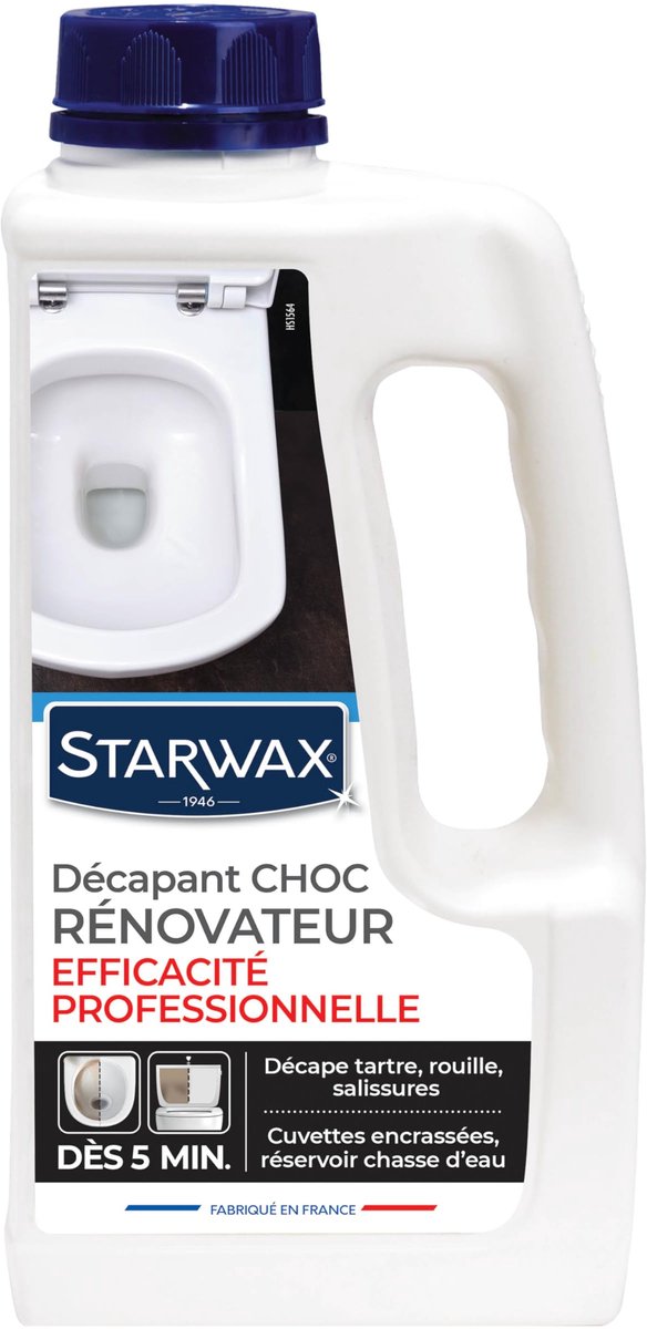 STARWAX Schokverwijderaar voor Toilet 1L – Professionele Ontkalker & Renovatie 5 Min