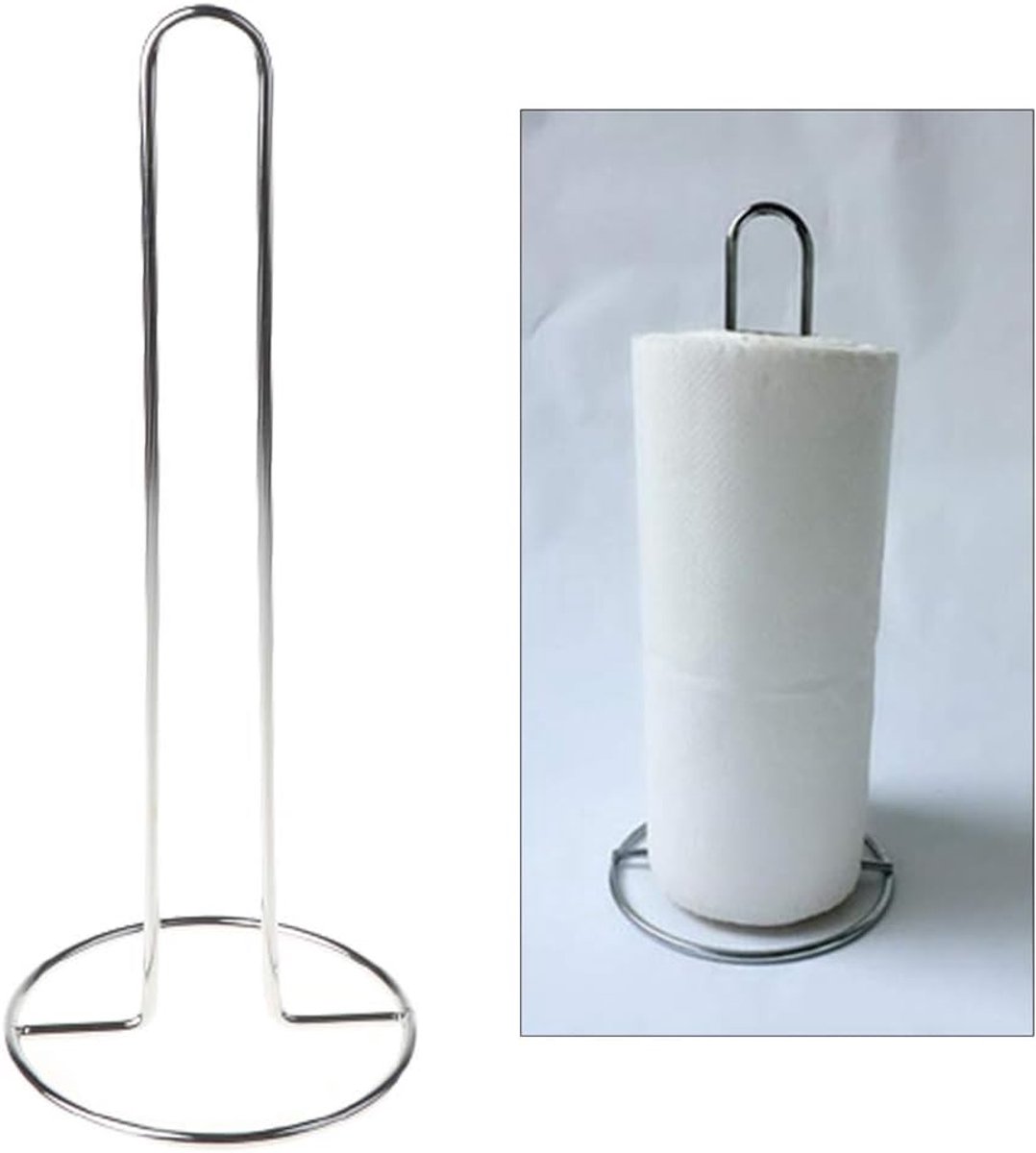 Keukenrolhouder GARETH - Zilver - Metaal - 33 cm - Keuken - Keukenrol - Thuis - Interieur
