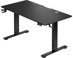 Casaria Zit sta bureau - Elektrisch Verstelbaar USB 160x75cm – Zwart