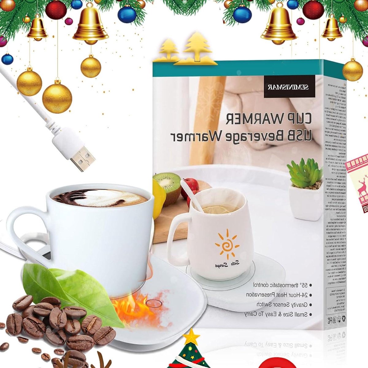 Drankenwarmer USB - Elektrische Warmer voor Koffiemokken - Koffiebeker Warmhoudplaat