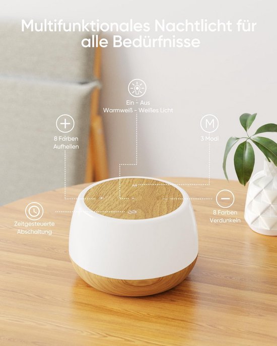 Nachtlampje Baby - Slaaptrainer Kinderen - Dimbaar - Slaaplamp van Merkloos — afbeelding 5