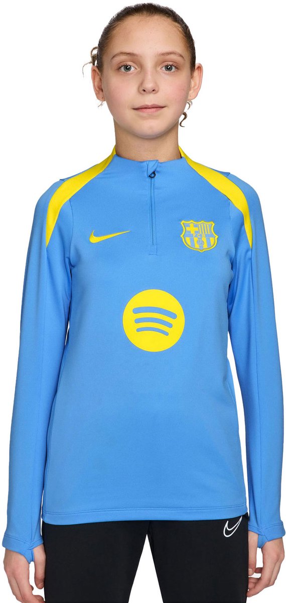 Nike FC Barcelona Strike Drill Top 2025/2026 - Blauw/Geel - Maat L (147-158) - Kids