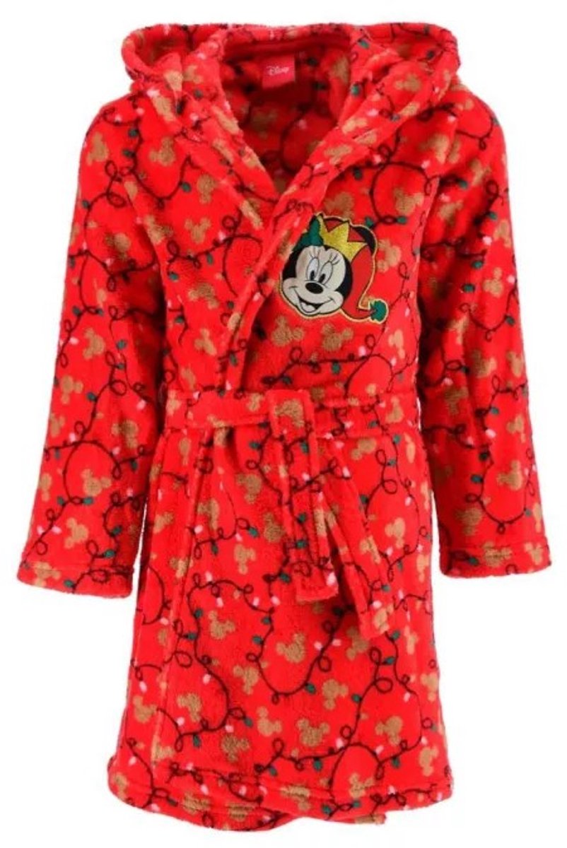 Disney Minnie Mouse Rode Kerst badjas 3 - 8 jaar