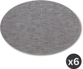 ZICZAC - Set de table PURUS - SET/6 - antibactérien - Ovale, gris foncé