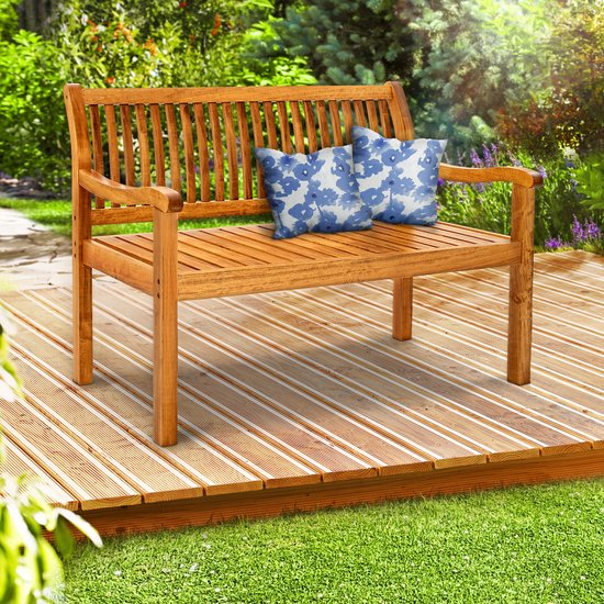 Tillvex - banc de jardin bois - 2 places - banc de parc - banc solide - salon de jardin de jardin