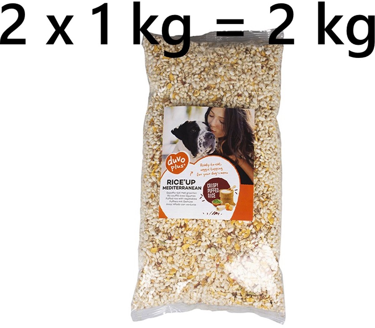 ** 2 x ** Duvo Plus - gepofte rijst mediterranean voor honden - veggie - met groentjes - aanvullende voeding . lekker - zowel bij brokken als bij natvoer , of ... Glutenvrij - Vetarm