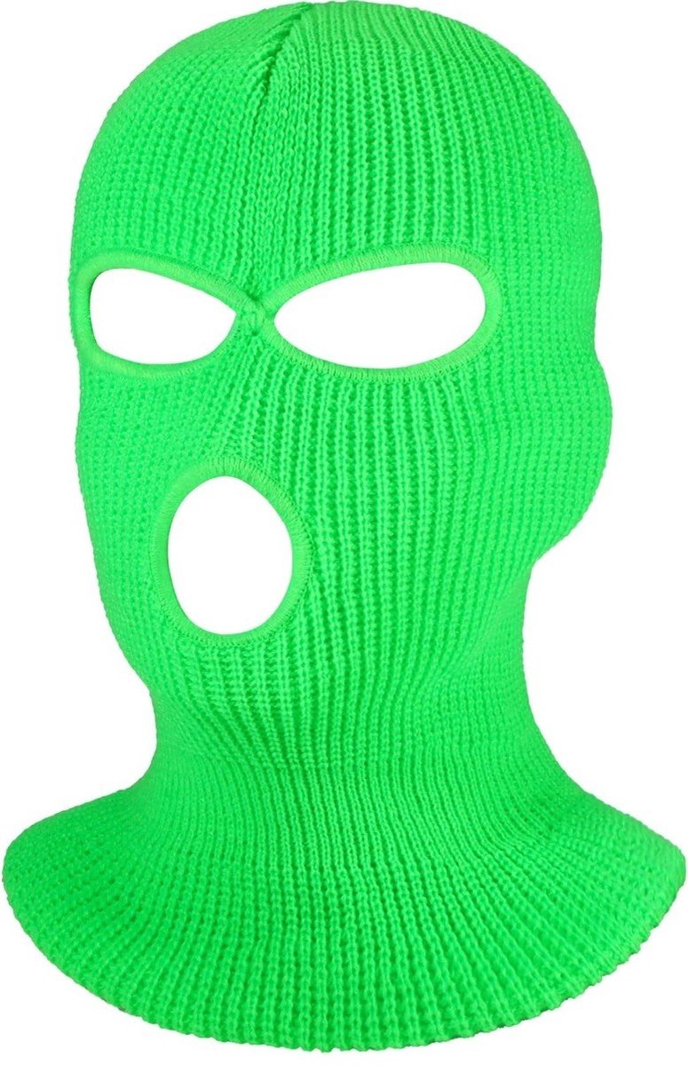 Bivakmuts Gezichtsmasker Balaclava Mask Helmmuts Gebreid Winddicht Wintermasker Ski/Motor/Outdoor masker Nekwarmer/halswarmer Universeel Neon Jonyx Groen