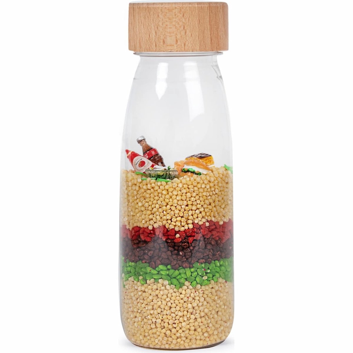 Petit Boum - Babyspeelgoed sensorische fles met geluid - Meerkleurig