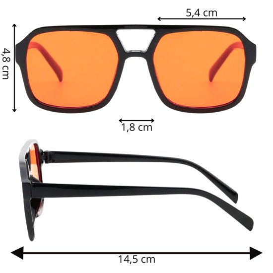 LUCCIO - Koningsdag bril - Oranje bril - Festival bril - Oranje accessoires - Unisex - Koningsdag kleding van Merkloos — afbeelding 4