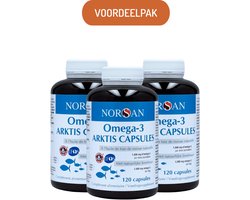 NORSAN | OMEGA-3 ARKTIS CAPSULES MET NATUURLIJK LEVERTRAAN | VOORDEELPAK | 3 POTTEN X 120 CAPSULES