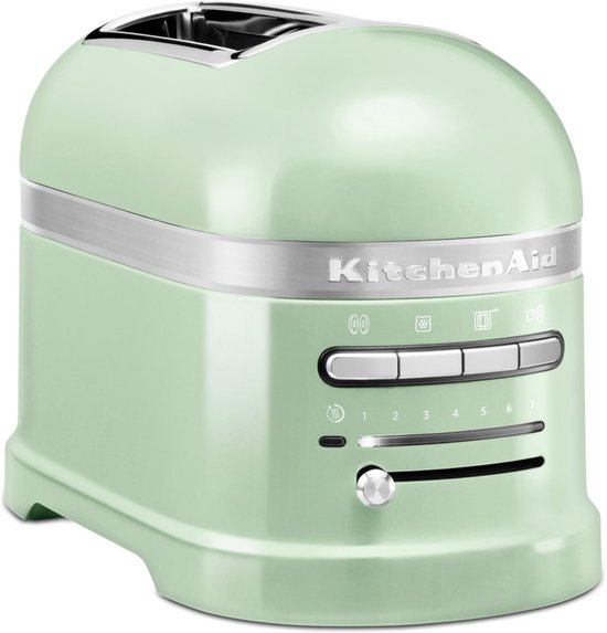 Kitchenaid Broodrooster - Artisan - Toaster voor 2 sneden met tostiklem - 7 bruiningsniveaus en bagelfunctie - Pistache