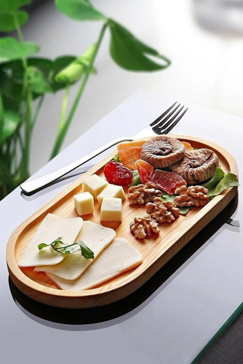 Asir - Dienblad - Beige - 100% HOUT - 12,5 x 27 cm