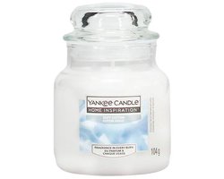 Yankee Candle Home Inspiration Small Jar Geurkaars Soft Cotton | 104 g | Glazen Kaars met Deksel voor Sfeervolle Kamerlucht