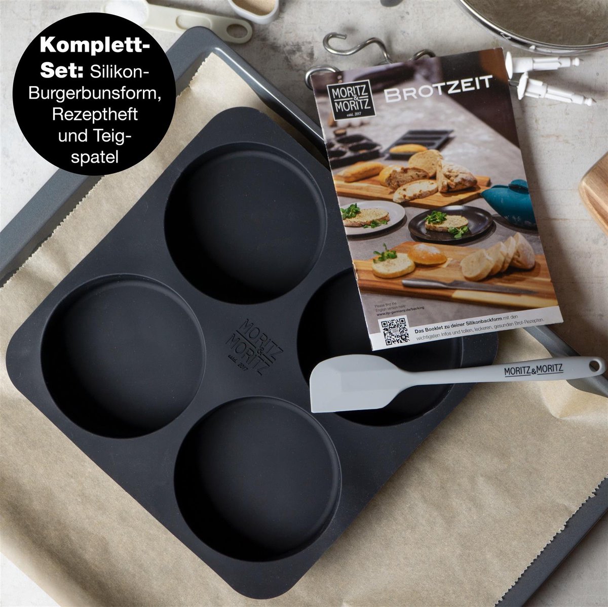 Moritz & Moritz siliconen bakvorm voor hamburgers