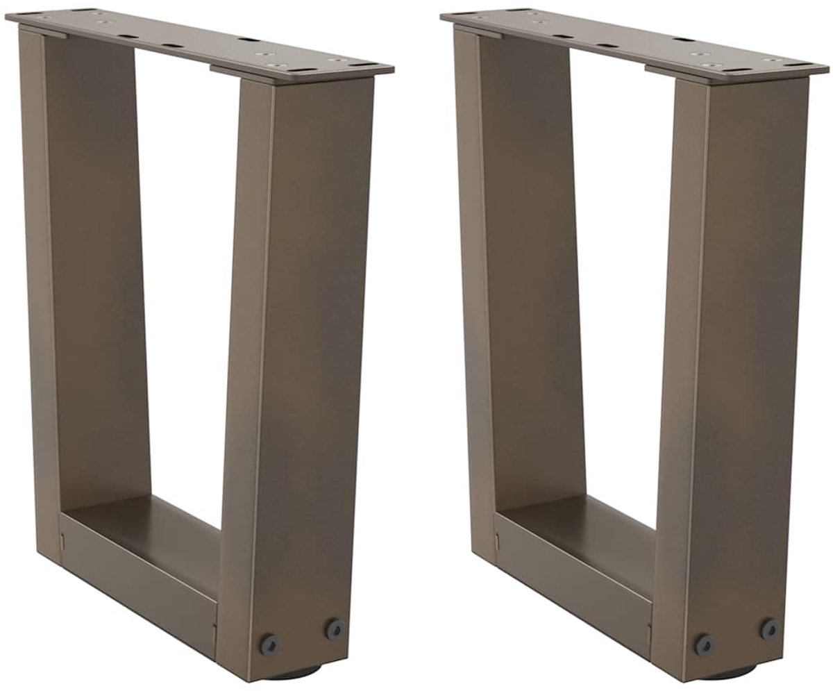 vidaXL Salontafelpoten - 2 - st - V-vormig - 30x(30-31,3) - cm - staal - naturel Natuurlijk staal