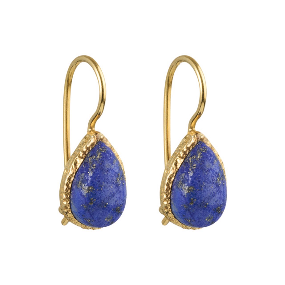 I'M ME JEWELLERY - druppel oorbellen - lapiz lazuli - 24 karaats vermeil goud