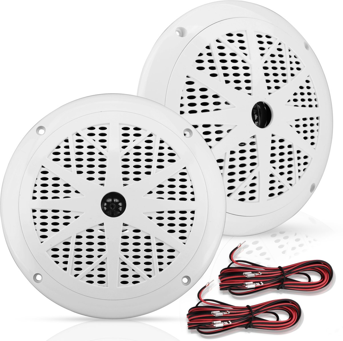 Pyle Marine Speakers - 6,5 Inch Dual Speakers - Waterdicht en Weerbestendig - 120 Watt Vermogen - Wit
