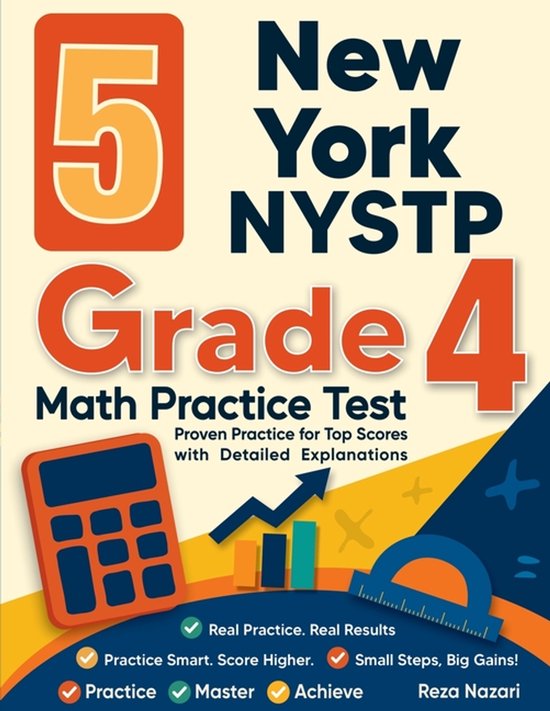 5 New York NYSTP Grade 4 Math Practice Tests - cover
