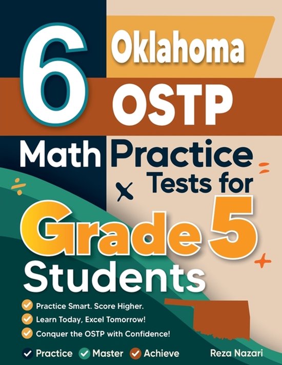 6 Oklahoma OSTP Grade 5 Math Practice Tests - cover