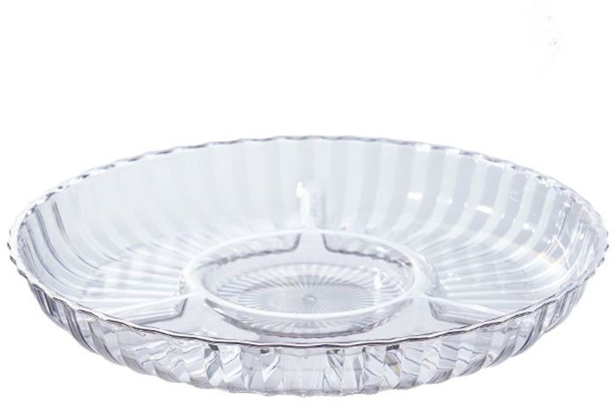 Cinar - Tapasschaal Ø 38 cm - Snackplaat - Serveerschaal - Serveerbord - Verdeelbord - Gourmetschaal - Verdeelschaal