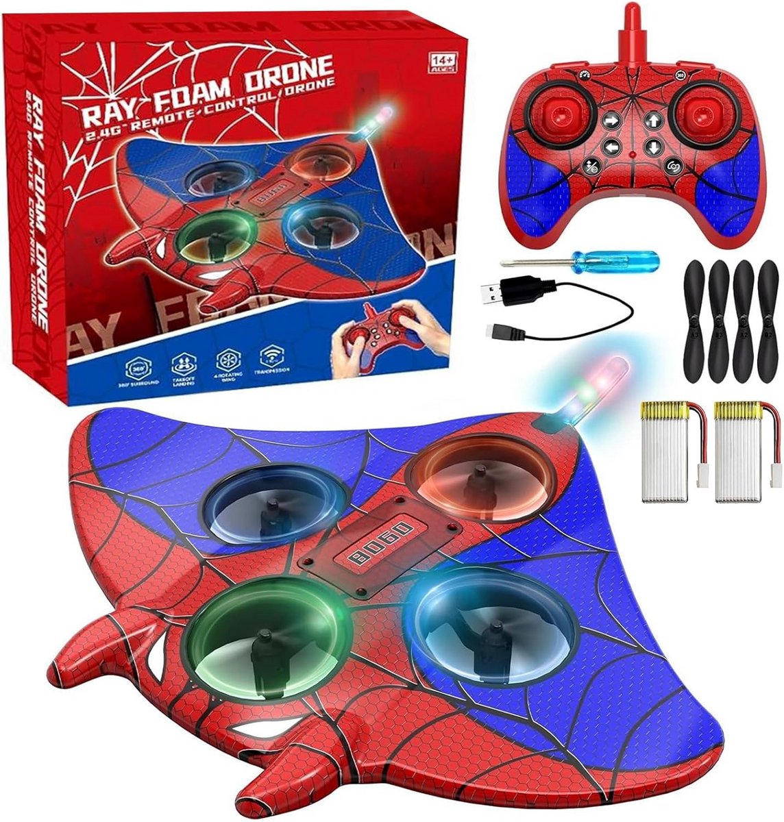 Mini RC Quadcopter Drone met LED-verlichting en Hoogtemodus voor Beginners