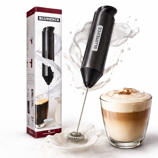 Elektrische Melkopschuimer - Warm/Koud - Zwart/RVS