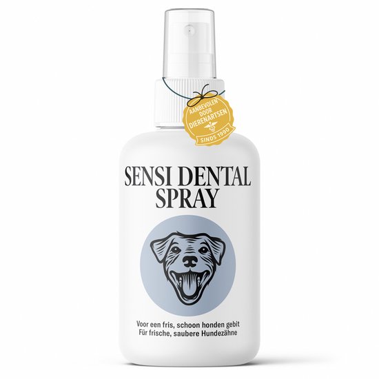 Sensipharm Sensi Dental Spray 100 ml Tanden Spray voor Honden, Gebit Verzorging, Tandspray, Frisse Adem, tegen Tandplak, Tandenspray