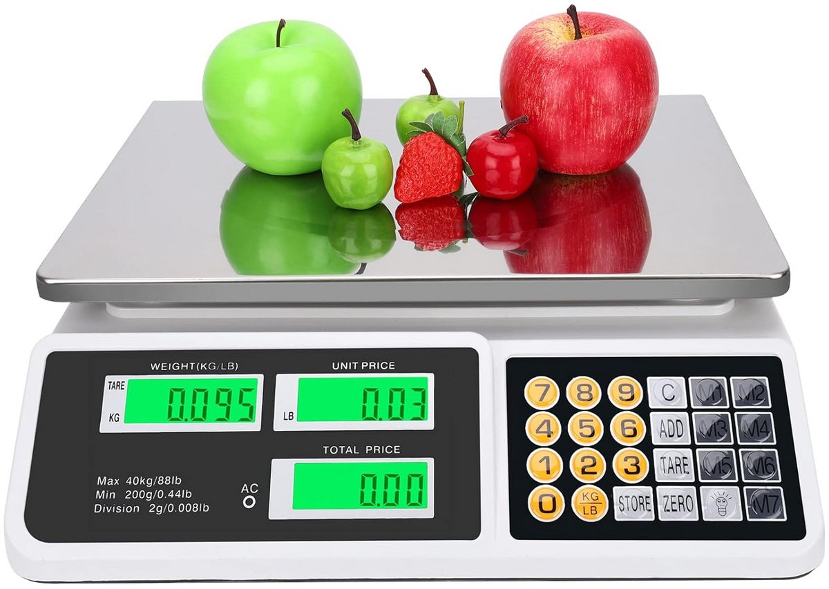 Digitale weegschaal voor commercieel gebruik tot 40 kg