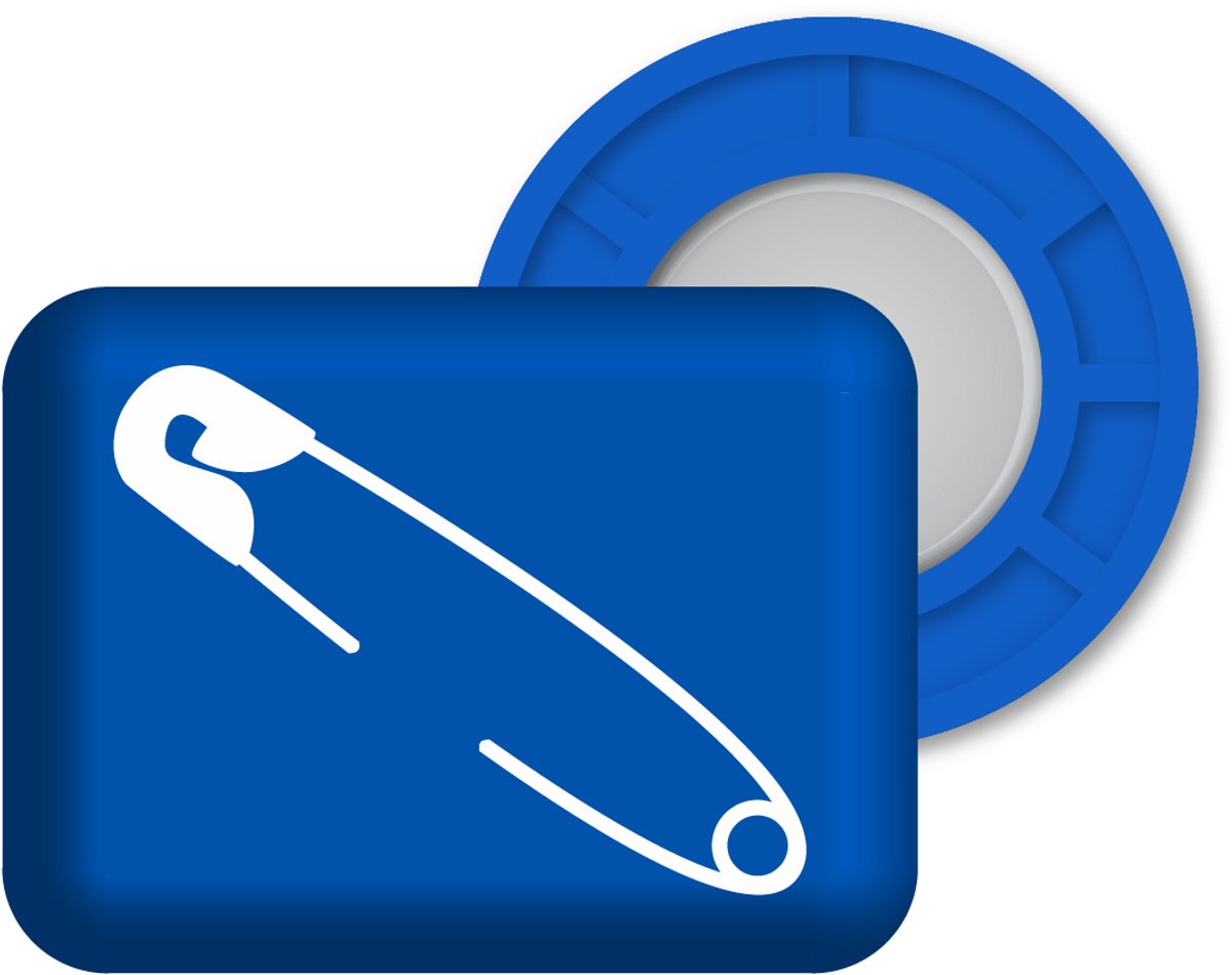 Bibbits hardloopmagneten | Safety pins Blue