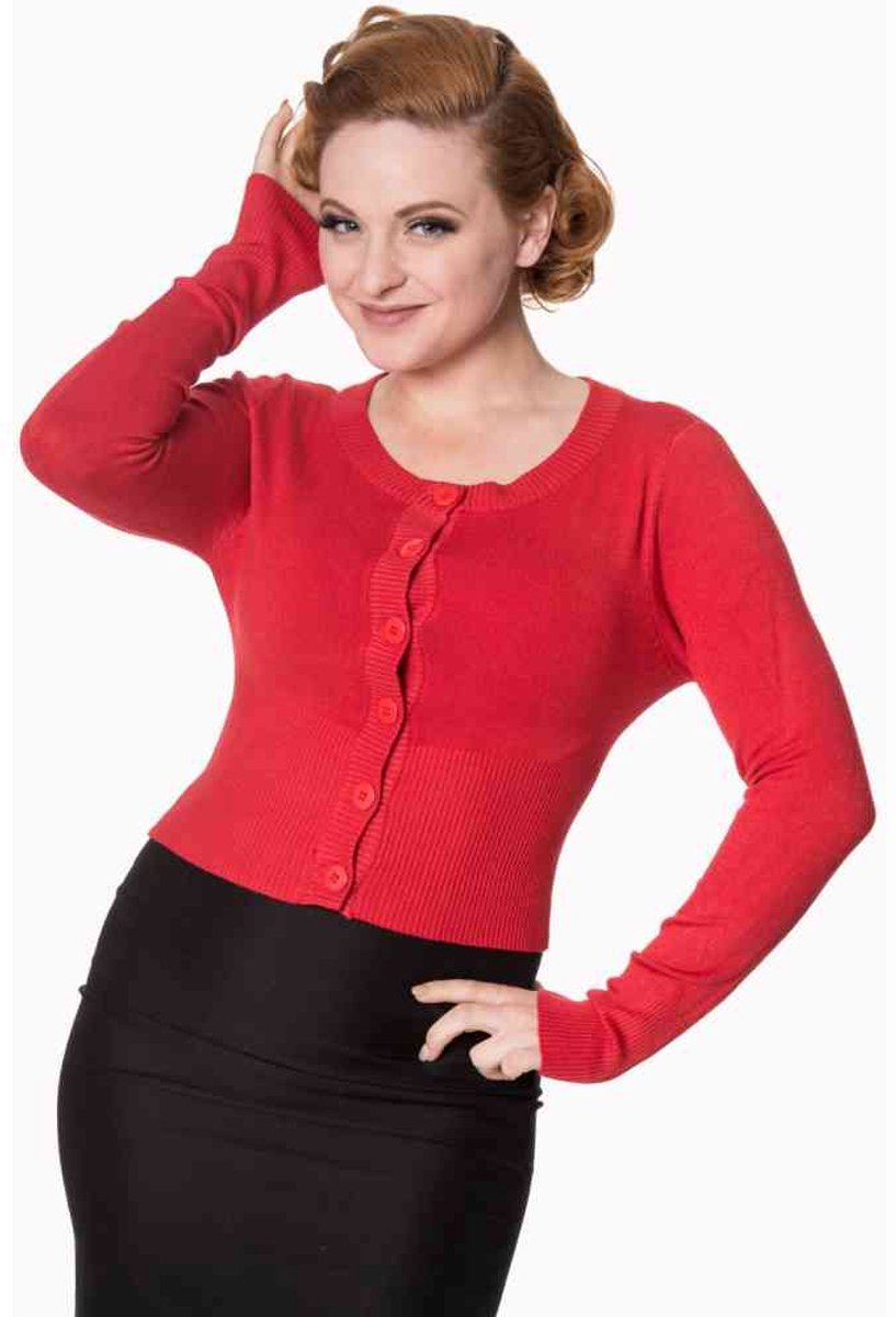 Dancing Days - DOLLY Cardigan - 4XL - Rood