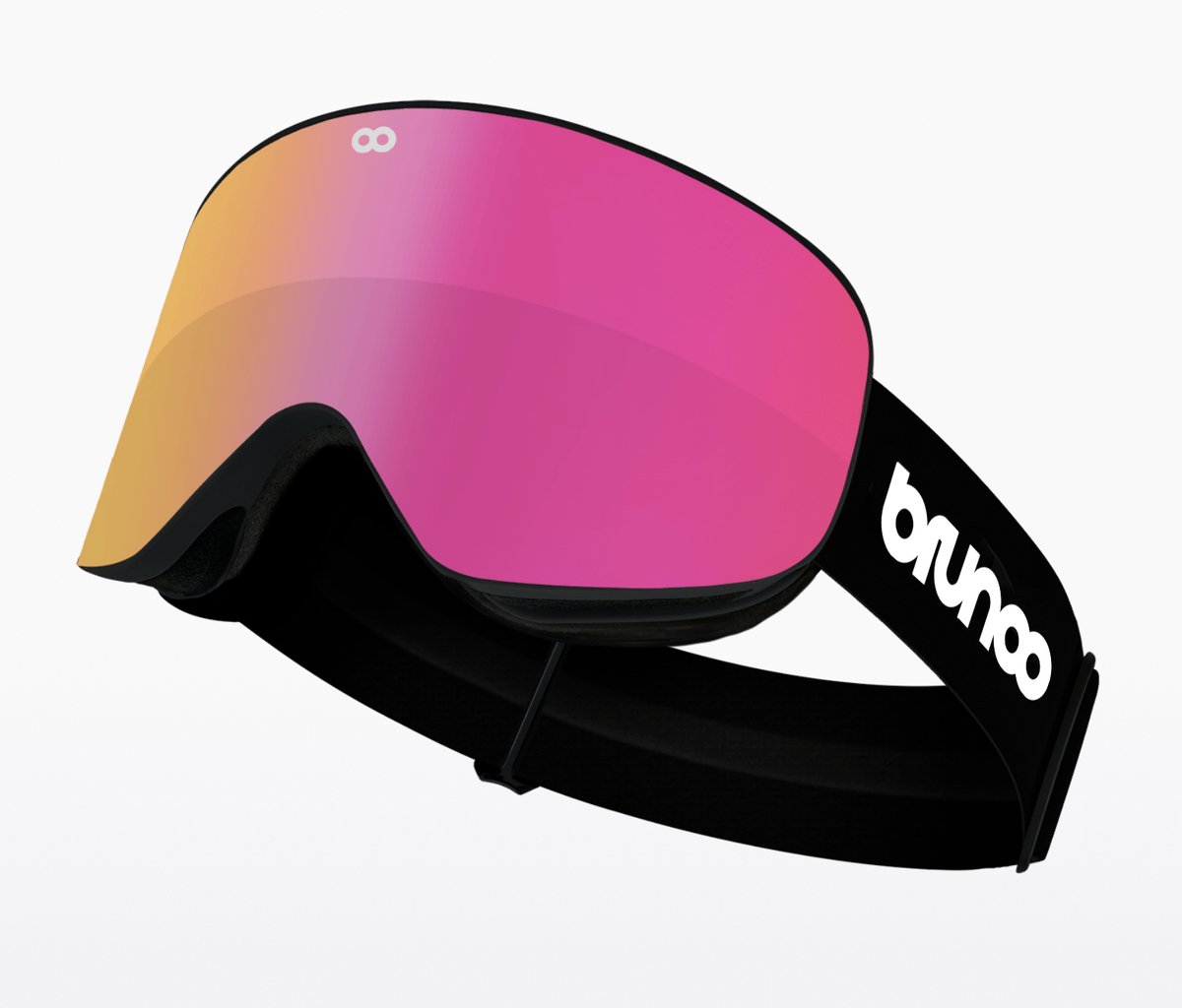 Brunoo Zero Premium Skibril - Roze - Inclusief 2 lenzen