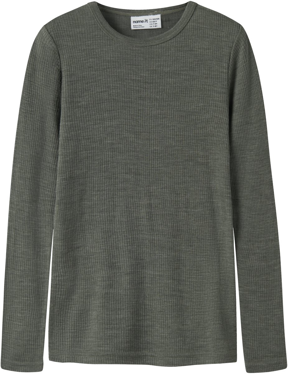 NAME IT - NKNWAX WOOL RIB LS TOP - Unisex - Lange mouwen shirts