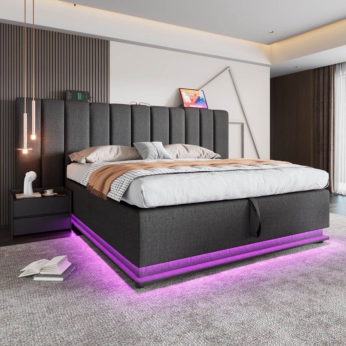 REDOM REDOM Luxe Zwevend Opbergbed - afbeelding 4
