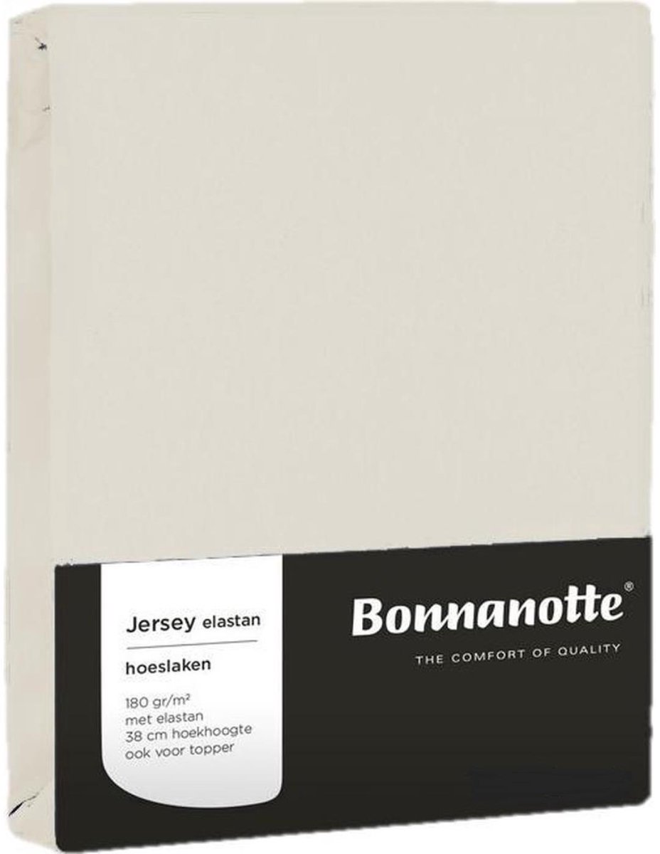 Bonnanotte (topper) Hoeslaken Jersey Elastan Offwhite 90/100x200/220