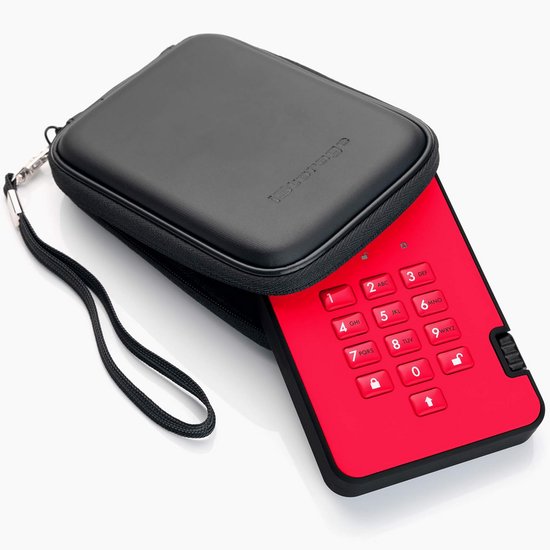 Beveiligde Externe Harde Schijf 1TB Rood - PIN Beveiliging & Hardware Encryptie van Merkloos — afbeelding 4