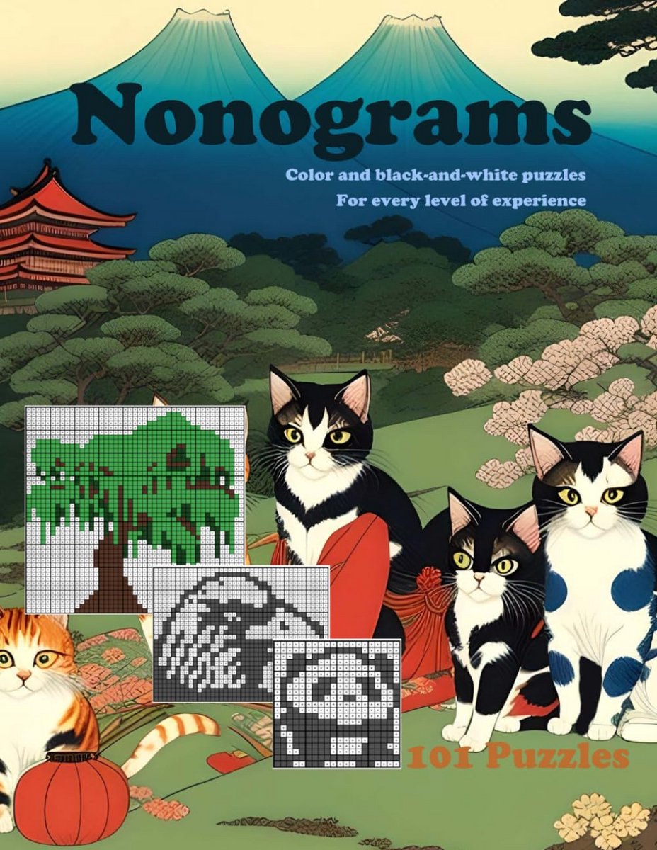 Logische Puzzelboek - 100 Nonograms Oefeningen in Kleur en Zwart-Wit