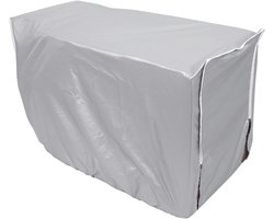 Famanu – Aladeno Afdekking voor airconditioning voor buiteneenheden - waterdichte afdekking voor externe beschermhoes voor tuinmeubelen buiten - zilver (94 x 40 x 73 cm)