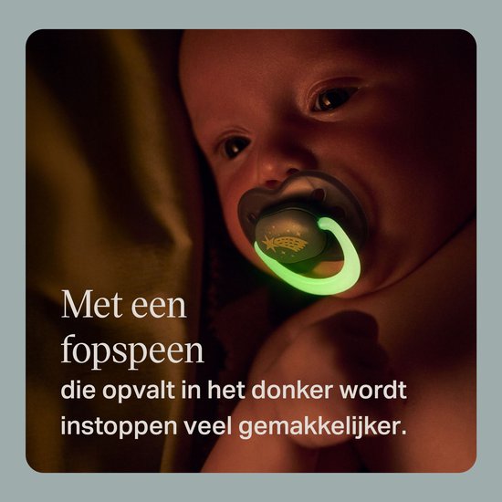 Tommee Tippee NightGlow gloeit in het donker fopspeen - 6-18 maanden - 4 stuks - orthodontische speen -100% BPA-vrij - nachtkleuren — afbeelding 5