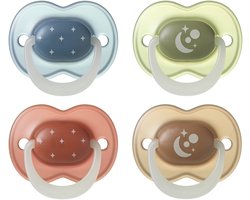 Tommee Tippee NightGlow gloeit in het donker fopspeen - 6-18 maanden - 4 - orthodontische speen -100% BPA-vrij - nachtkleuren - 4 stuks
