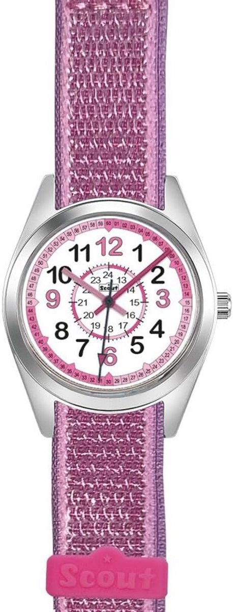 Jongenshorloge Analoog Kwarts Roze met Comfortabele Kunststof Band