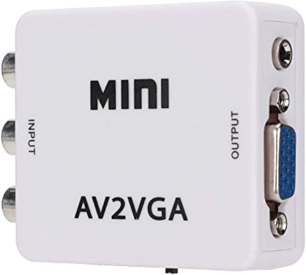 AV naar VGA Converter Kabel - Composiet (RCA) naar VGA Adapter met Audio Ondersteuning - Plug & Play