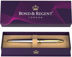 Luxe Rollerball Pen met Zilver en 24 Karaat Goud Accent - Gecertificeerd Schrijfwaar