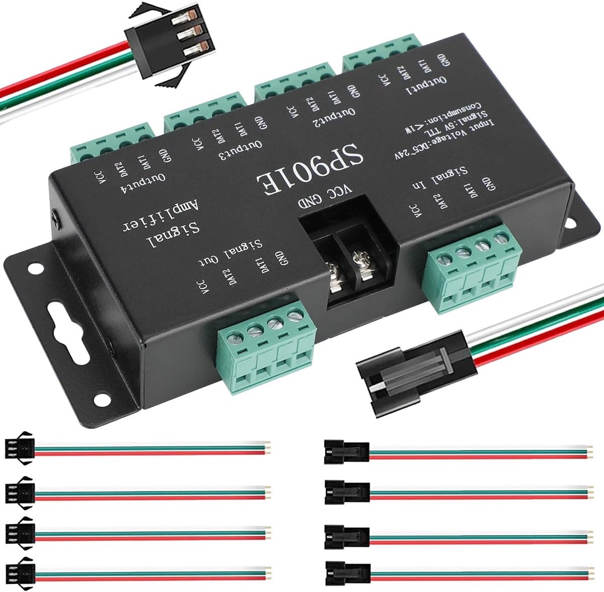 Adresseerbare LED Strip Signaal Repeater Controller 5V-24V voor RGB Verlichting