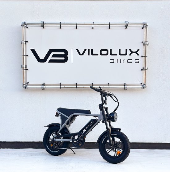 Elektrische Vilolux Fatbike C80 Mini 16″ Nardo Grey – Legaal 25 km/h, Hydraulische remmen, Niet-opvoerbaar, 2 jaar garantie