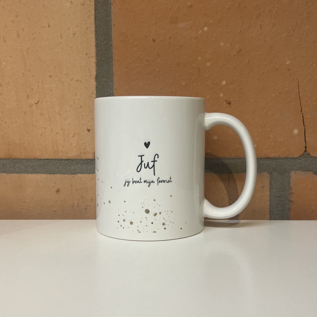 Mok JUF | favoriet | cadeau JUF | cadeau MEESTER | einde schooljaar | juf bedankt | juffrouw | juffendag | cadeau juf | school