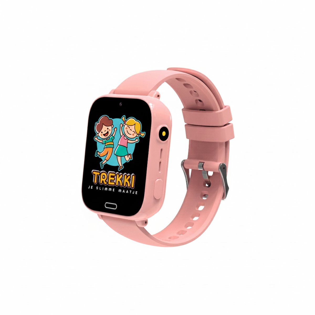 TREKKI® GPS Kinder Smartwatch Roze – Kindersmartwatch met Bellen & Videobellen – SOS Knop – GPS Tracker – Kinderhorloge