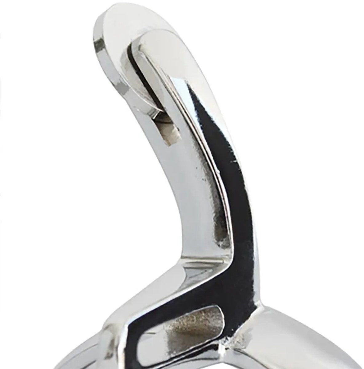 Hispano Hipica Brass Country Long Neck Inward Curve Flat Rowel Sporen Chrome