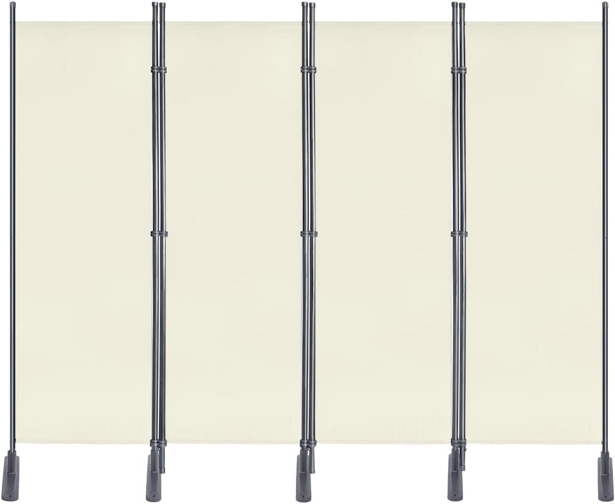 Aufun Opvouwbare Kamerscherm – 225x180cm – Verstelbaar – Binnen/Buiten voor Kantoren, Tuinen (Beige)