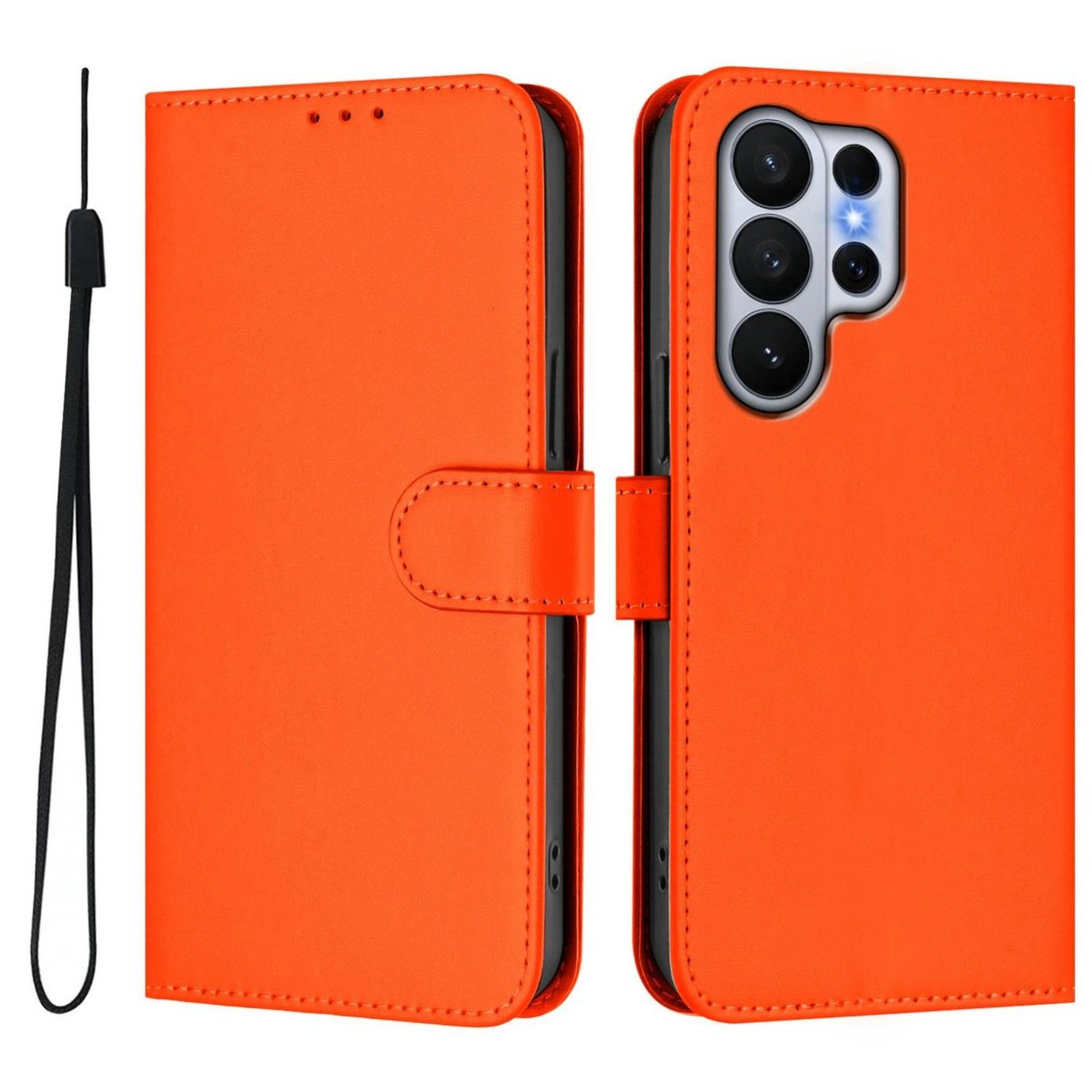 Mobigear Telefoonhoesje geschikt voor Samsung Galaxy S26 Ultra Hoesje | Mobigear Urban Wallet Bookcase Portemonnee | Pasjeshouder voor 3 Pasjes | Telefoonhoesje voor Pinpas / OV Kaart / Rijbewijs - Oranje